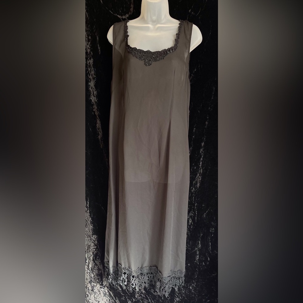 Elegant Sheer Black Maxi Dress